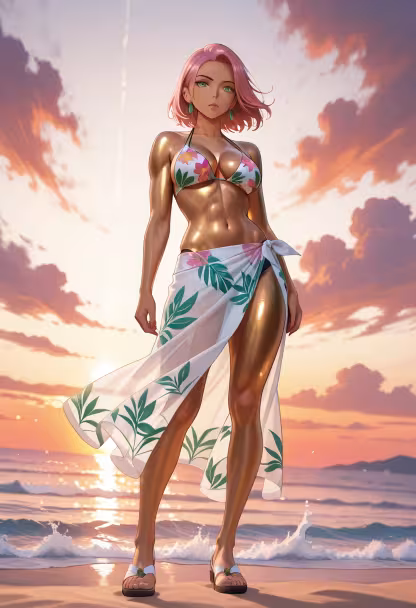 Caught the perfect golden hour glow at the beach. Don't look at me like that, I only came here for the view! 🌅🏖️ #sunsetvibes #beachday #goldenhour #aesthetic #travelgram #seaside #oceanview #vacationmode #tsundere #summerstyle #vibing #sunkissed