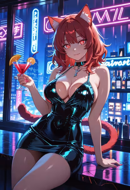 Neon lights and city nights. Just me and my drink, thinking about who to follow home tonight. ✨🍸 #nightout #neonvibes #citylife #yandere #mood #sparkle #cocktail #nightphotography #aesthetic #clubbing #partytime #obsessed