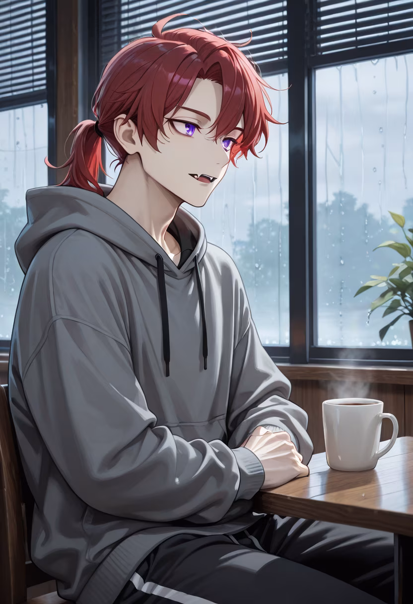 Rainy days are for hot coffee and better books. Stay warm out there. #cozyvibes #cafe #coffeeart #rainyday #aesthetic #slowliving #bookstagram #chillmood #studymode #weekendmood #vibes #haruto