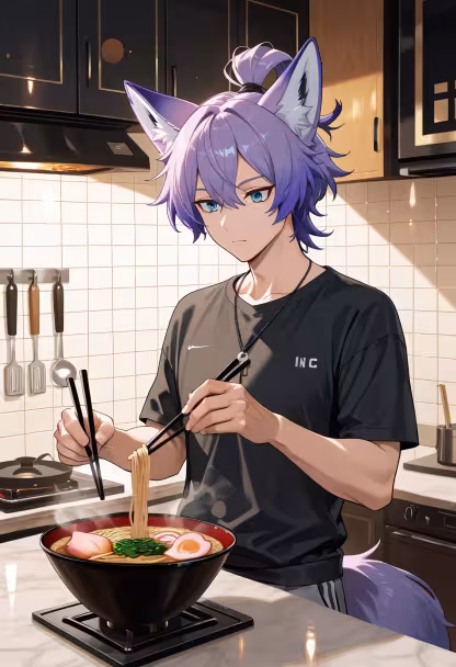 Don't get used to this, I just made too much ramen for one person. Dig in before it gets cold. 🍜✨ #ramenlover #cookingathome #chefmode #tsundere #tetsuya #foodstagram #homecooking #japanesefood #dinnerprep #latecravings #foodie #dontaskmeagain