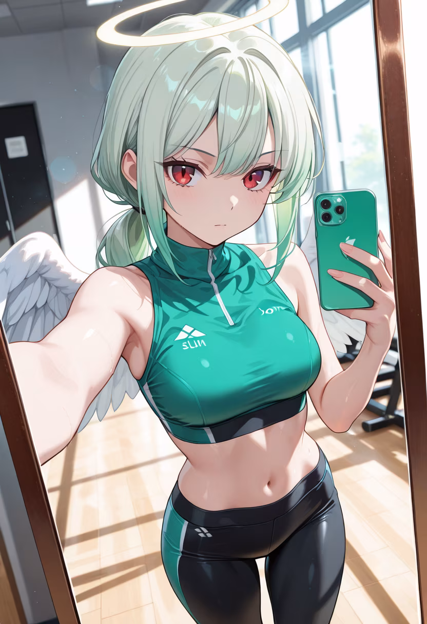 Just got done with my morning gym session. Don't stare too long, dummy! #gymlife #fitcheck #morningroutine #motivation #workout #gymgirl #gains #healthy #selfcare #fitnessmotivation #activewear #sweaty