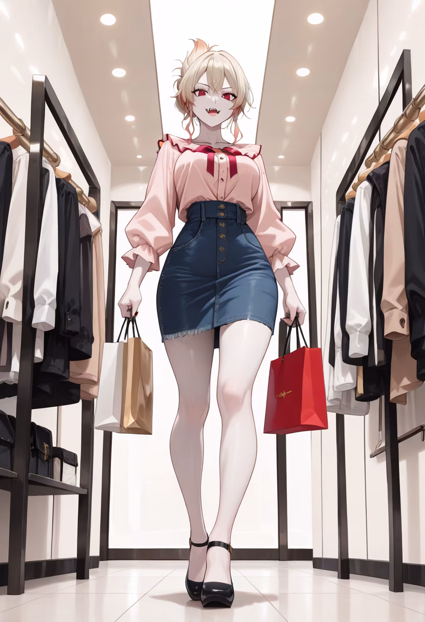 Finally found the perfect fit today at the mall! Don't get the wrong idea, I'm only showing you because you have terrible taste. 🙄🛍️ #shoppingday #newclothes #mallhaul #ootd #fashionista #styleinspo #shoppingaddict #retailtherapy #lookoftheday #fashiondiaries #madoka #musthave