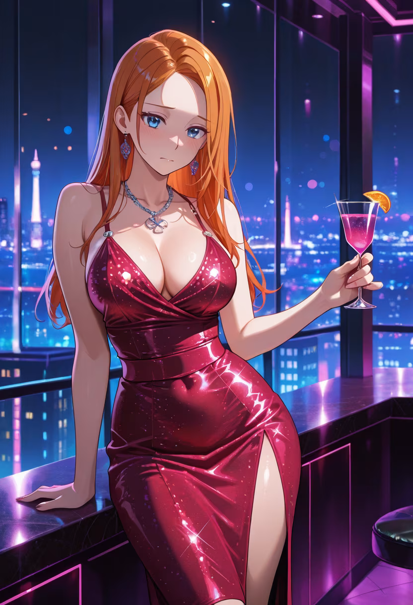 Finally letting my hair down tonight! ✨ The city lights just hit different when you have a good drink in your hand. Cheers to the weekend, everyone! 🥂 #nightout #citylife #neonlights #weekendvibes #cocktailtime #shimmer #glowup #nightaesthetic #ootd #citynights #cheers