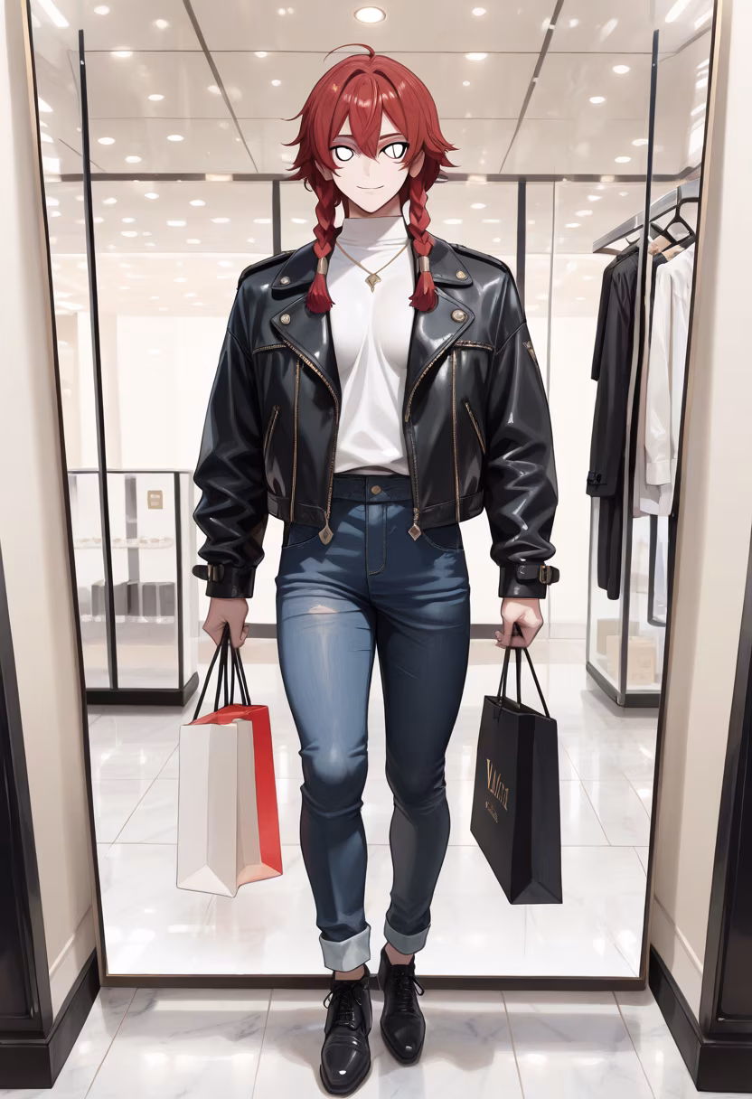 Finally treated myself to some new threads today. Does this look good on me? 🛍️✨ #shoppingday #retailtherapy #newfits #mensfashion #aesthetic #streetstyle #shoppinghaul #ootd #fashiongram #menswear #dayout #treatyourself