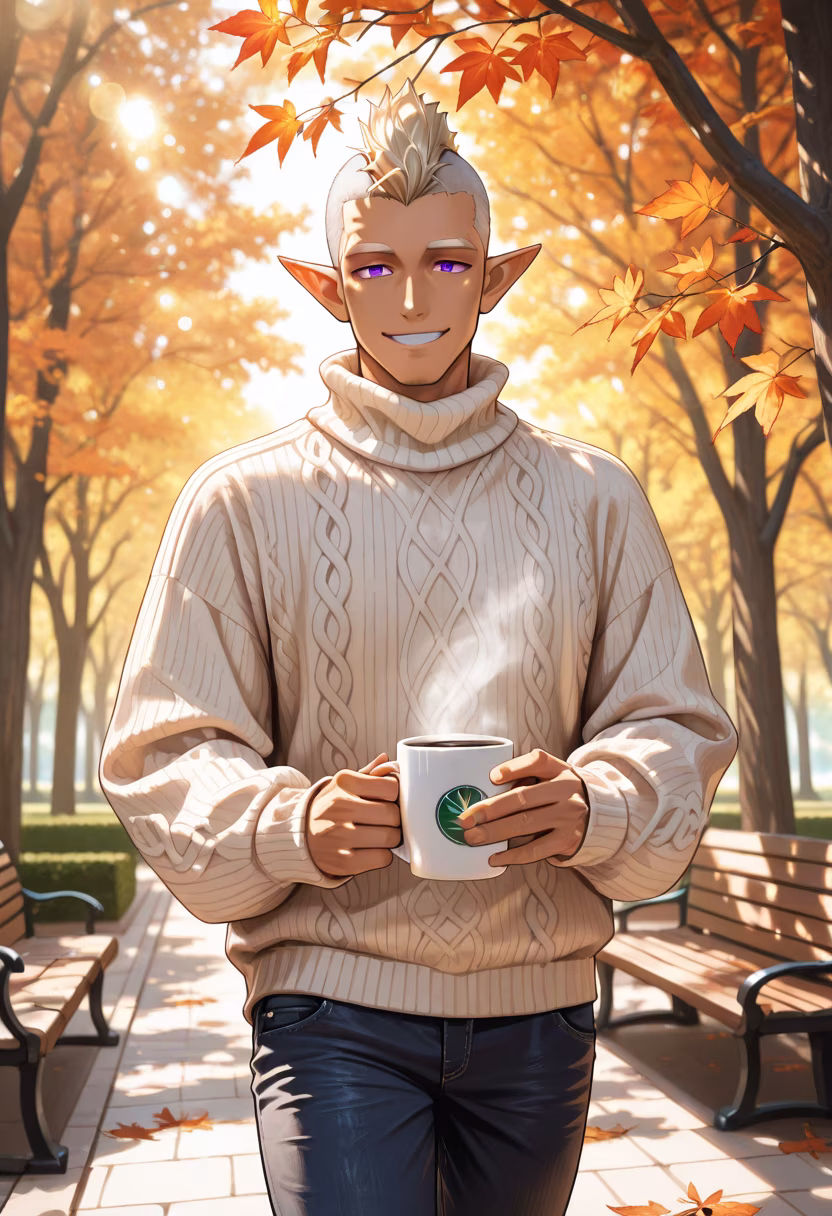 Nothing beats the first signs of autumn. Grab your favorite coffee and enjoy the crisp air! 🍂☕ #autumnvibes #cozyseason #sweaterweather #fallfashion #autumnleaves #aesthetic #husbando #lifestyle #cozyvibes #morningcoffee #falloutfit #leavesfalling