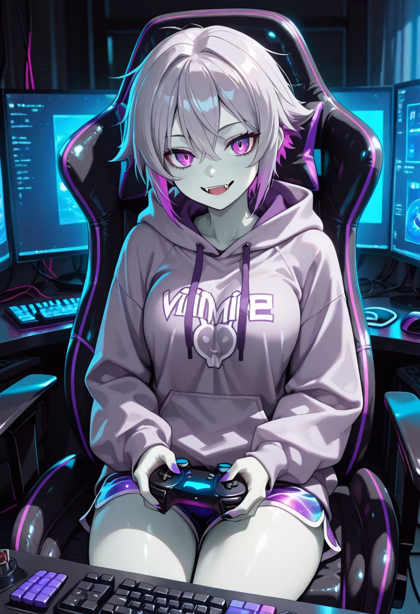 Late night grinding and the vibes are immaculate tonight! Who else is still up gaming? 🎮✨ #gaminglife #pcsetup #gamergirl #rgb #cozyvibes #nightowl #twitchstreamer #gamingcommunity #setupinspiration #playstation #gamerlife