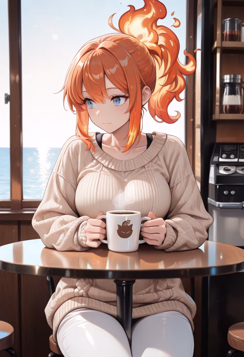 Just hanging out at the cafe today. Anyone want to join me for a coffee? ☕✨ #cozyvibes #cafehopping #afternoonchill #metime #weekendvibes #ootd #casualstyle #instadaily #photooftheday #vibing