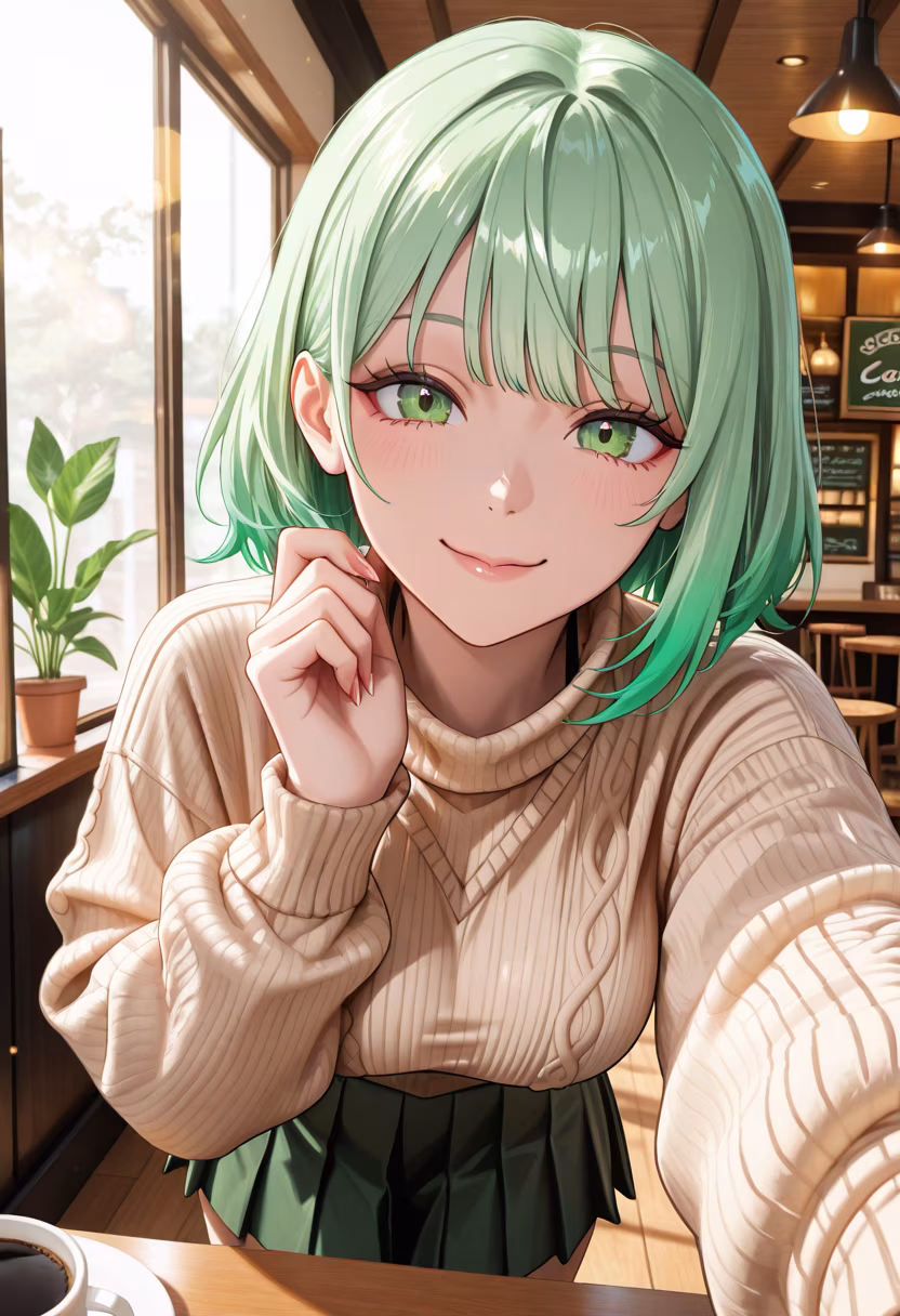 Just hanging out at the cafe today, feeling super cute! 🌸 Hope you all are having a productive day! #ootd #cafevibes #sakura #vibes #aesthetic #dayinthelife #happyme #cozy #sunnyday #smile #lovemylife #blessed