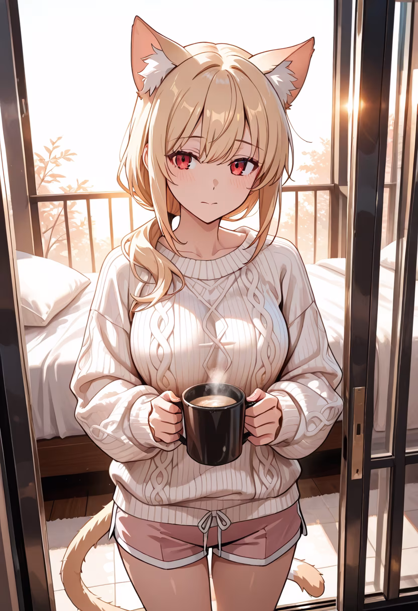 Watching the sunrise with my favorite cup of coffee. Finally feeling rested and ready for the day ahead. ☕️✨ #morningvibes #sunrise #cozy #coffeeaddict #newday #homelife #morningroutine #peaceful #slowliving #dandere #goodmorning #blessed