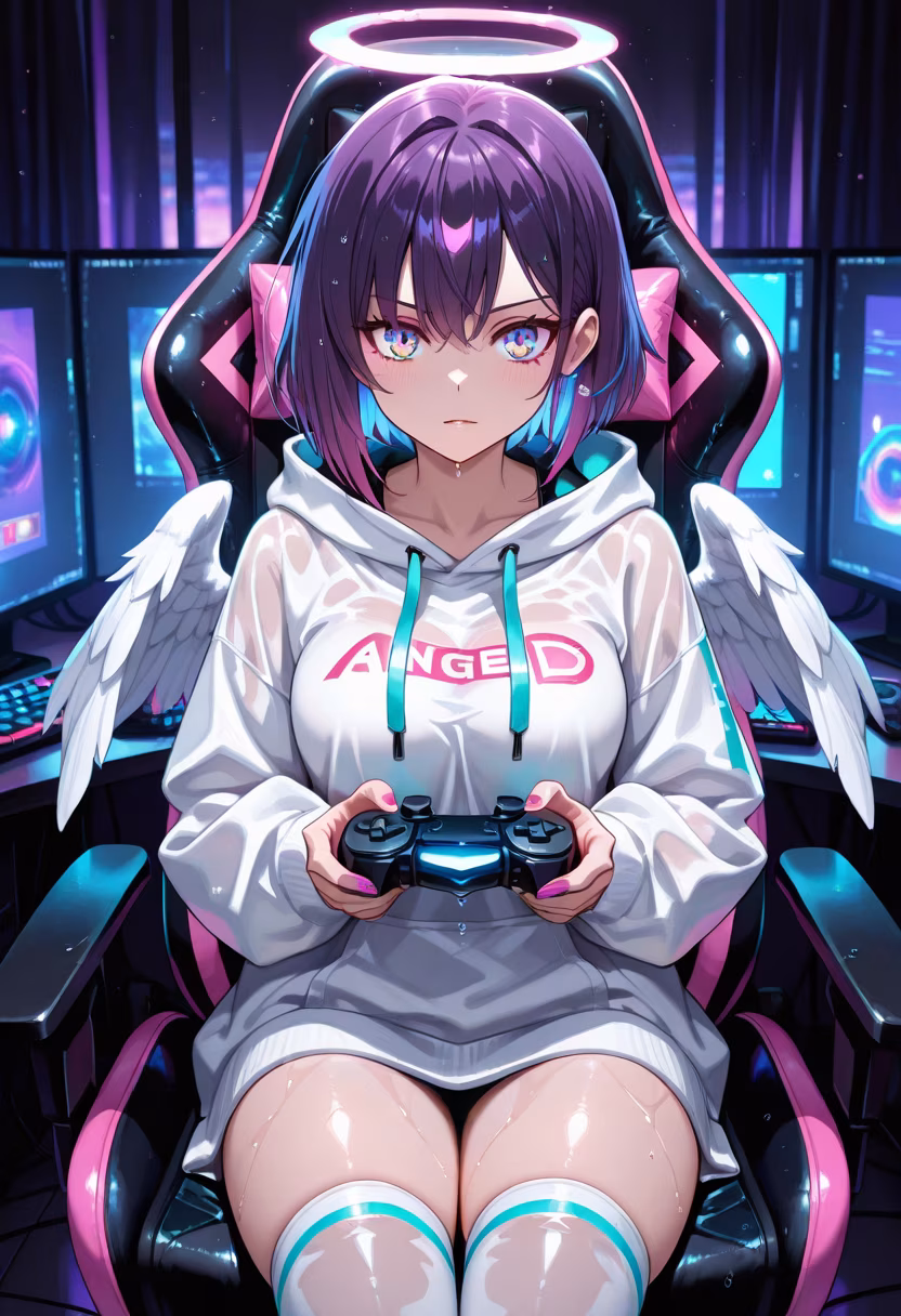 Late night grind! Don't worry, I'm watching you even when I'm winning. 🎮💜 #gaminglife #pcsetup #gamergirl #rgb #cozyvibes #nightowl #twitchstreamer #gamingcommunity #setupinspiration #playstation #playtime #yanderemood
