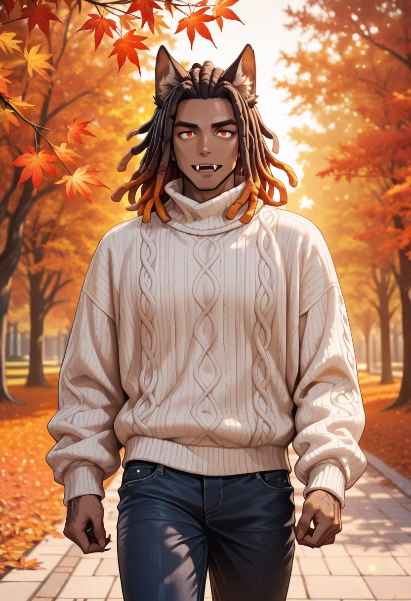 Nothing beats a quiet evening under the autumn leaves. The chill is finally setting in. 🍁☕️ #autumnvibes #cozy #fallfashion #chilling #peaceful #naturewalk #serenity #mensstyle #lifestyle #autumncolors #goldenhour #october