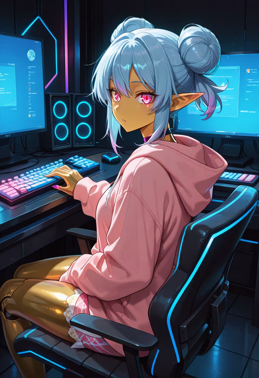 Finally beat that level! My setup is officially complete and I am not leaving this chair tonight. Any game suggestions? #gaminglife #pcsetup #gamergirl #rgb #setupgoals #battlestation #streamer #gamingcommunity #nightshift #levelup #gamer #videogames