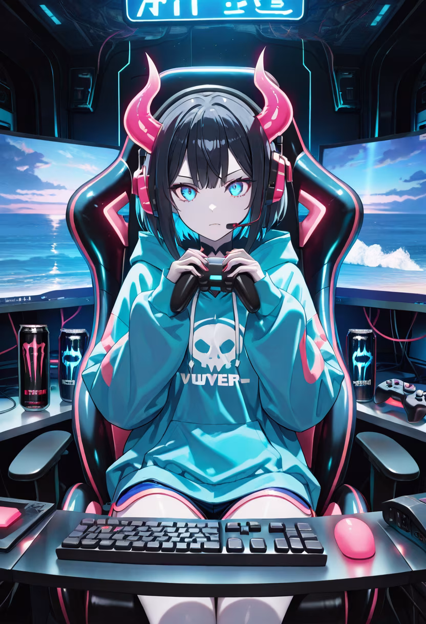 Finally finished my rank grind for the night. Don't look at my K/D ratio, just be impressed I stayed awake! 🎮✨ #gaming #pcsetup #rgb #gamergirl #longnight #twitchstreamer #gamingchair #setupwars #victory #tsundere #lateplay #gamingsetup