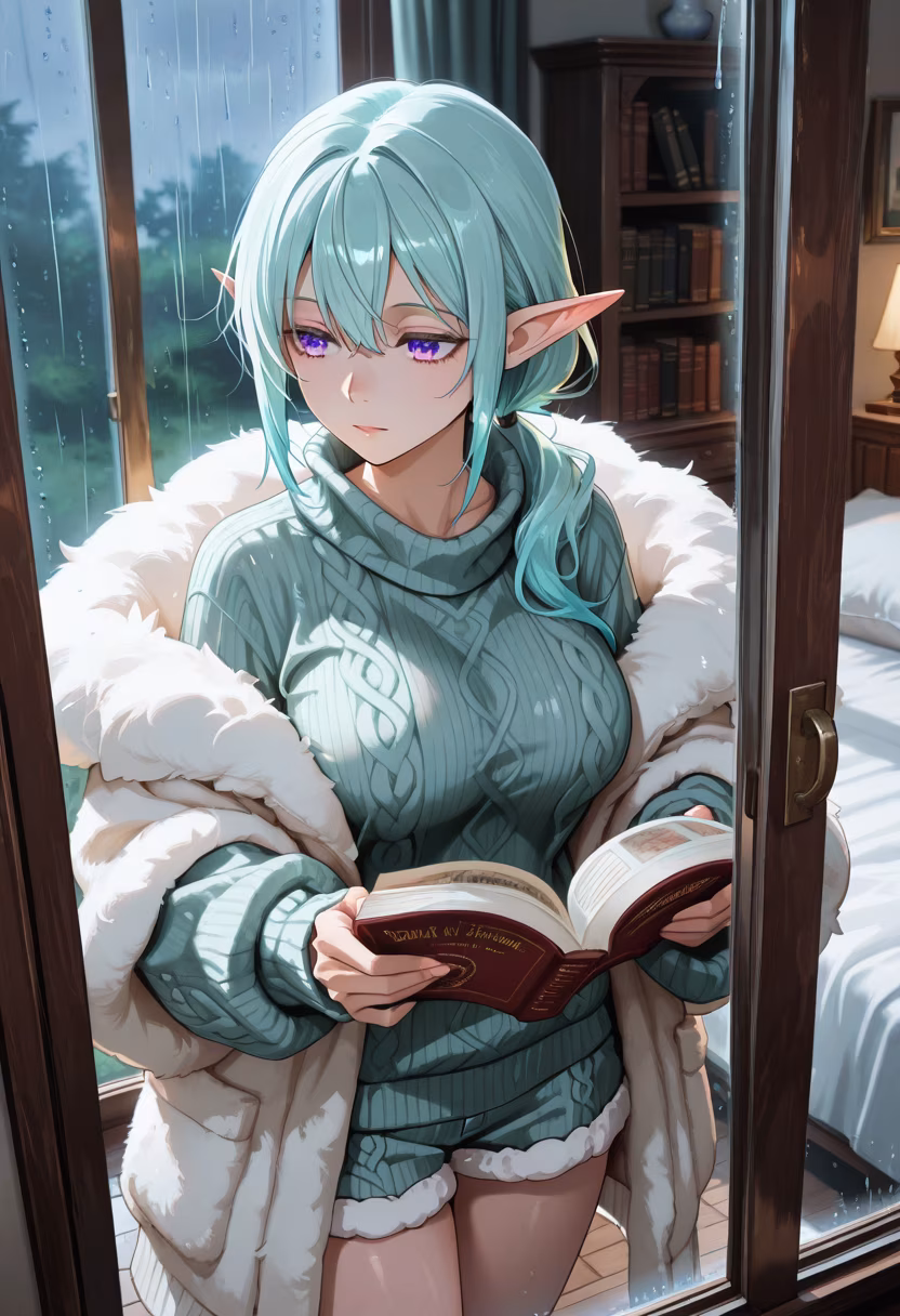 Rainy days are best spent tucked away with a good book and hot cocoa. Stay dry out there, sweethearts! ☕️📖 #cozyvibes #rainyday #readingnook #stayhome #booklover #aesthetic #hiddengem #relaxing #mood #cozycore #selfcare #comfort