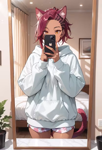 Just me and my thoughts today, feeling super relaxed. Hope you all are having the best Monday! ✨💖 #cozyvibes #mondaymood #chillday #homesweethome #relaxing #messyhair #dayoff #selfiegram #aesthetic #bakadere #cutelifestyle #pajamastyle