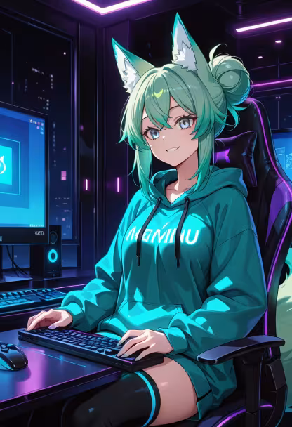 Finally finished my setup! Who wants to hop on and play some ranked tonight? Let's crush it! 🎮✨ #gaming #pcsetup #rgb #gamergirl #setupgoals #battlestation #streamerlife #gamingcommunity #nerdlife #cantstopwontstop #letsplay