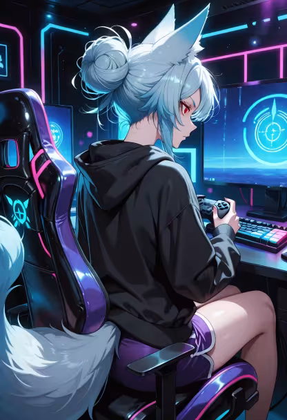 Finally finished my rank-up match! Don't get used to seeing me smile though, okay? 🎮✨ #gaminglife #pcsetup #gamergirl #rgb #setupgoals #battlestation #streamer #gamingcommunity #tsundere #rankup #victory #chillvibes