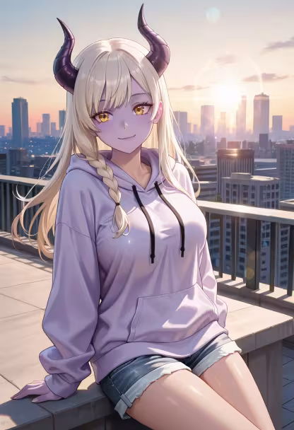 Found the perfect spot to watch the sun go down. Golden hour hits different tonight! ✨🌅 Hope your evening is as sweet as this view. #goldenhour #sunsetvibes #aesthetic #rooftop #citylights #ootd #vibing #peaceful #grateful #glow #goldenlight #miku