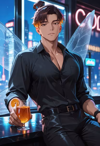 Neon lights and city nights. 🍸 Finding the perfect mood at the lounge. Who's out tonight? #nightout #cityvibes #cocktailhour #nightlife #vibes #ootd #kazuya #mensfashion #aesthetic #nightphotography #citylife #drinks