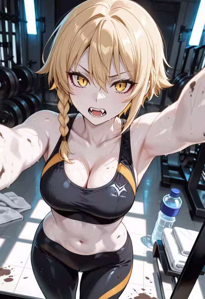 Finally done with today's session! Honestly, don't think I'm doing this for you, I just needed to burn off some energy. 💪✨ #gymlife #fitnessjourney #gains #tsundere #fitcheck #workoutmotivation #healthylifestyle #gymgirl #noexcuses #beastmode #gymootd #discipline