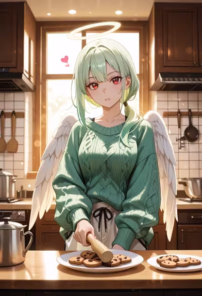 It’s not like I made these cookies for you or anything, so don't get the wrong idea! Just... eat them while they're warm. 🍪✨ #baking #cookies #homemade #sweets #cooking #kaede #tsundere #dessert #kitchenlife #bakingtime #foodphotography #yum