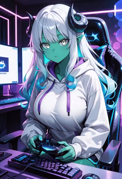 Finally finished my setup! Who wants to hop on a round tonight? 🎮✨ #gaming #pcsetup #rgb #gamergirl #setupgoals #nightmode #cozygaming #controller #streamer #desksetup #neonlights #vibes