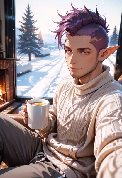Watching the snow fall is better with you here. Stay warm today. ❄️☕️ #wintervibes #cozyseason #snowyday #staywarm #winteraesthetic #chillvibes #winterwonderland #homebody #decembermood #husbando