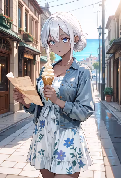 Oops, I think I got lost on the way to the cafe again! At least the view is nice, right? 😅✨ #oops #clumsy #bakadere #animegirl #ootd #dailyvibe #sunshine #lostbuthappy #kawaiiaesthetic #lifeofharuka #positivevibes #citystroll