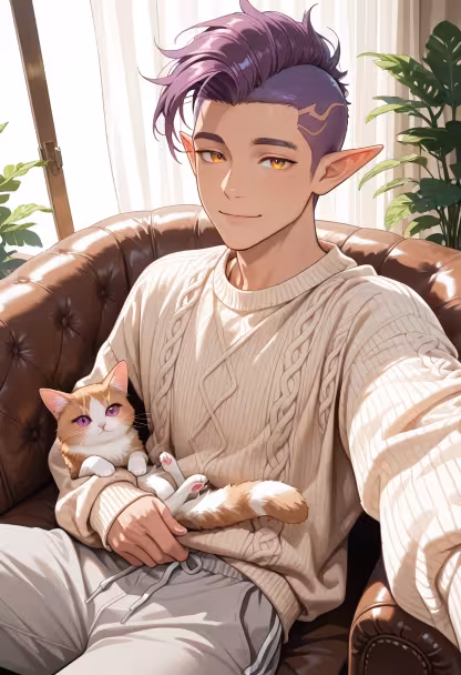 Finally some peace and quiet with this little guy. 🐾 Don't tell him I'm actually soft for him. #catsofinstagram #petlife #weekendvibes #cozyhome #cuddles #gentle #mood #peaceful #yandere #husbando #catdad #homesweethome